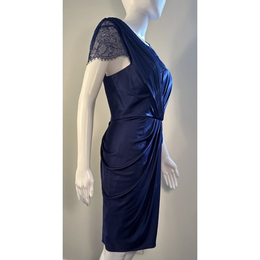 BCBG MAXAZRIA ORIENT BLUE MERCEDES COCKTAIL DRESS, WEDDING, X-MASS PARTY, FUN-M - Picture 9 of 16
